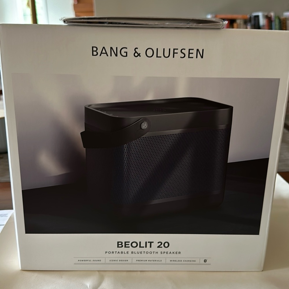 Bang and Olufsen Beolit 20 Portable Bluetooth Speaker.